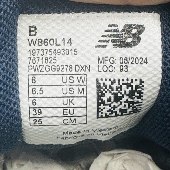 Size 8 - New Balance Fresh Foam X 860v14 (Women) Arctic Grey White Running Shoes - Picture 8 of 8